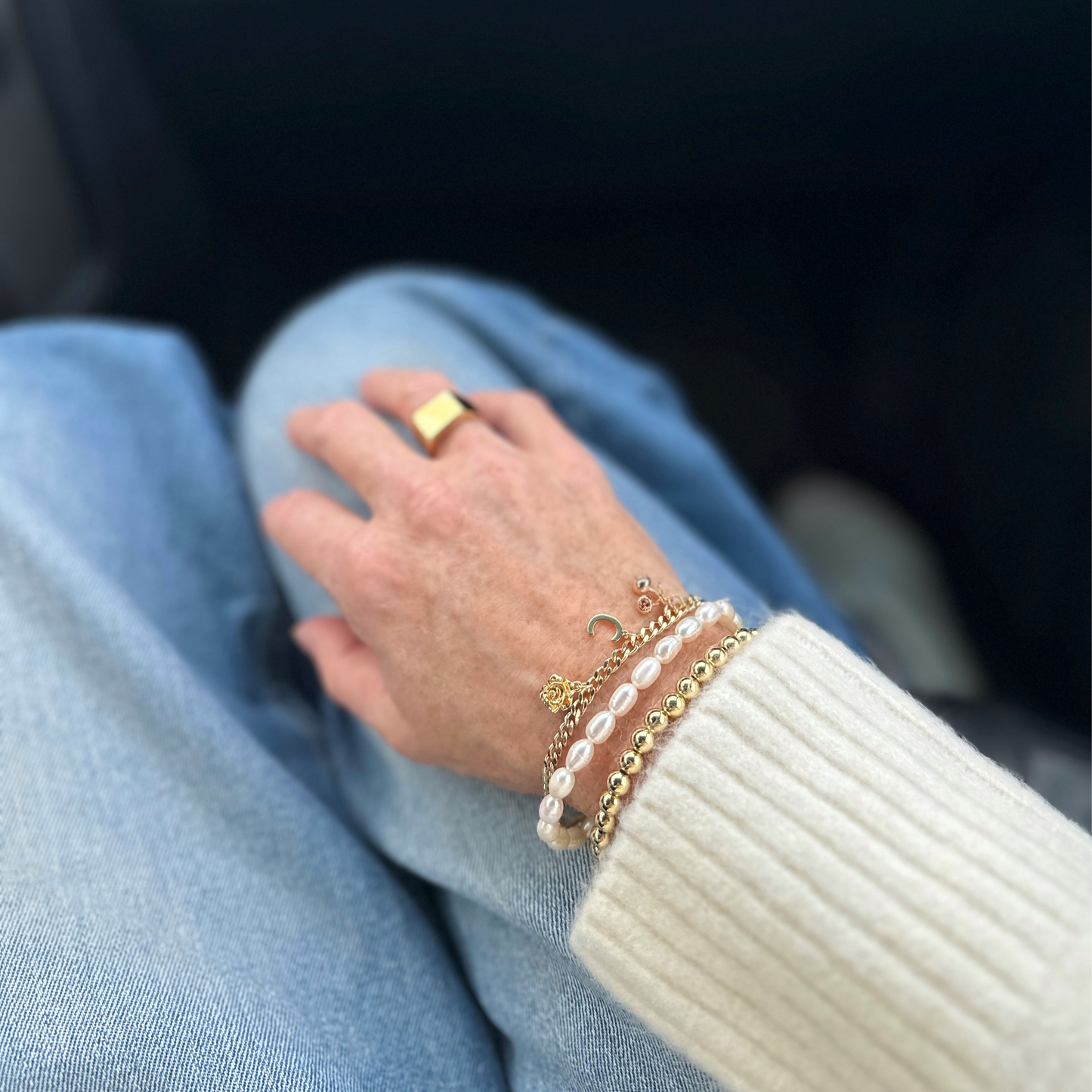 Bailey Bracelet | Gold Beaded Bracelet