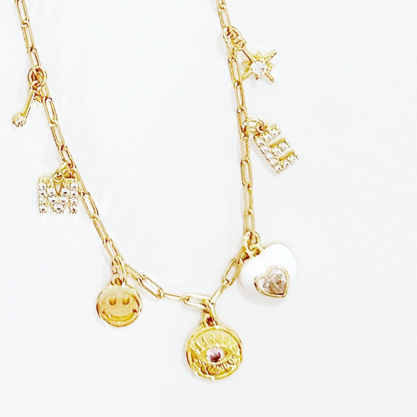 Charm Bar Necklace |Choose Your Charms Necklace