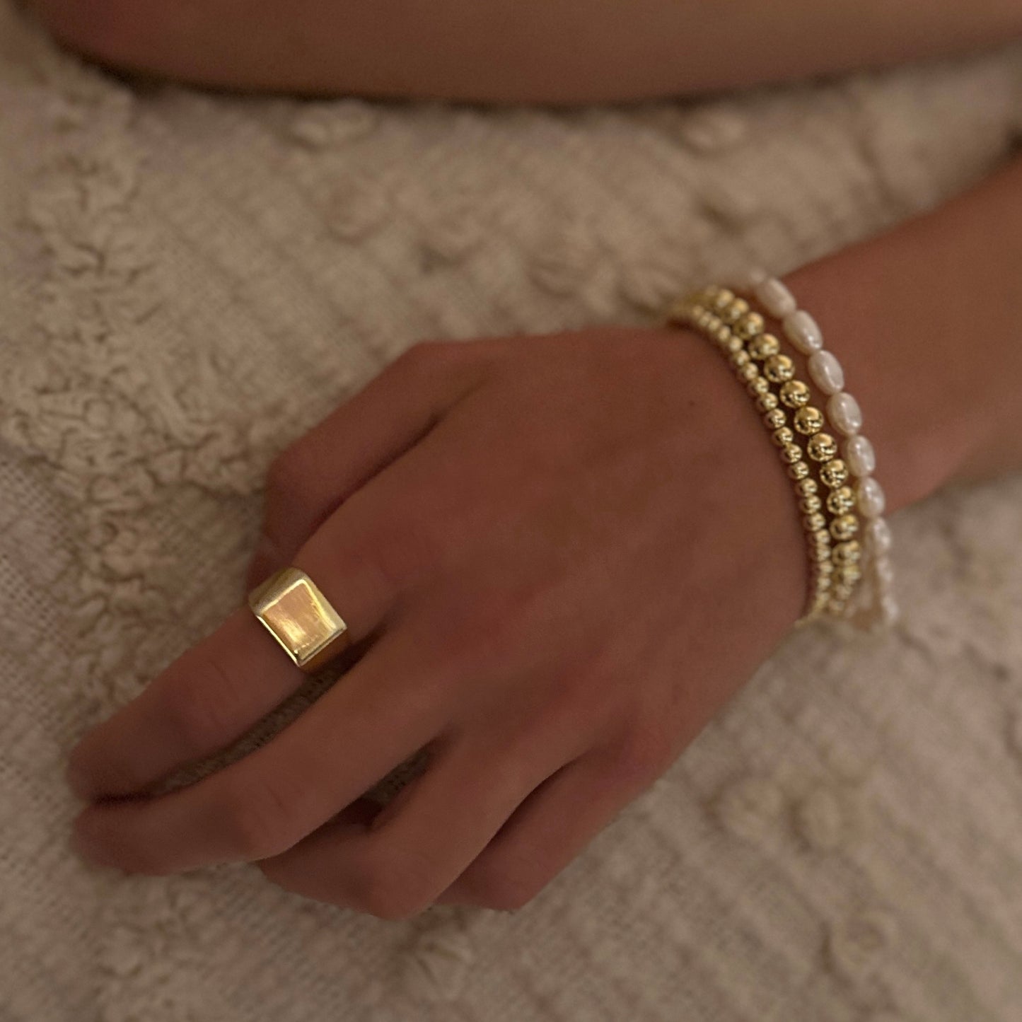 Bailey Bracelet | Gold Beaded Bracelet