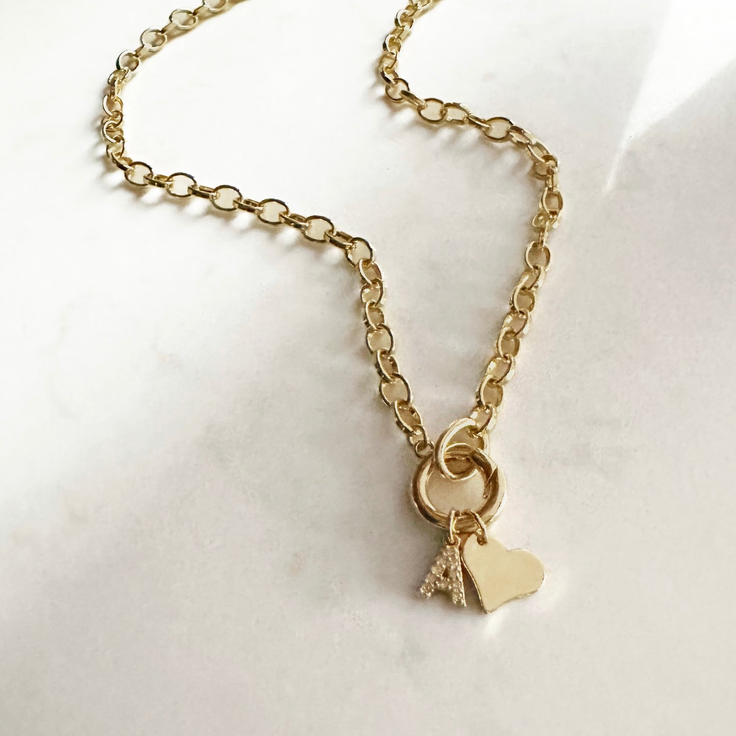Charm Bar Carabiner Charm Necklace | Custom Choose Your Charms Necklace