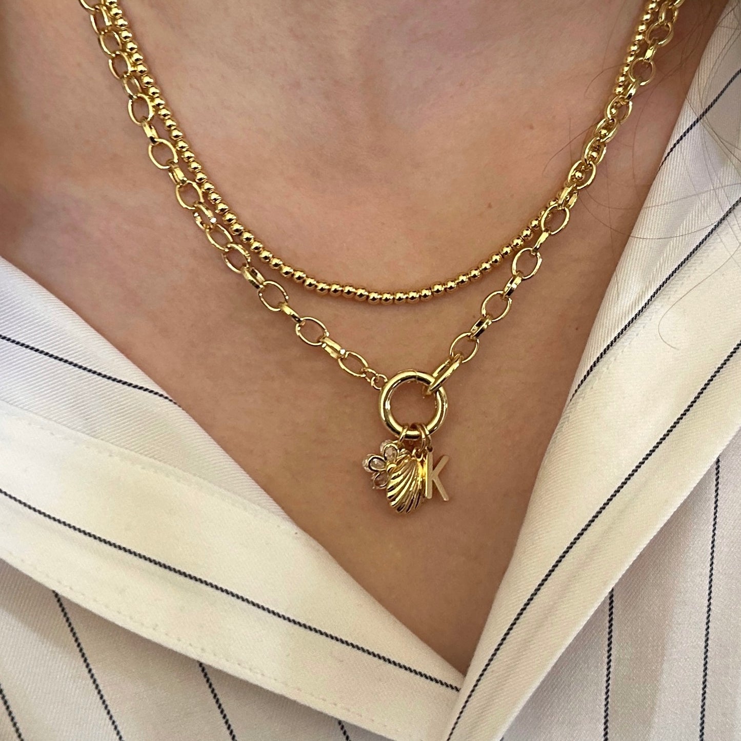 Charm Bar Carabiner Charm Necklace | Custom Choose Your Charms Necklace