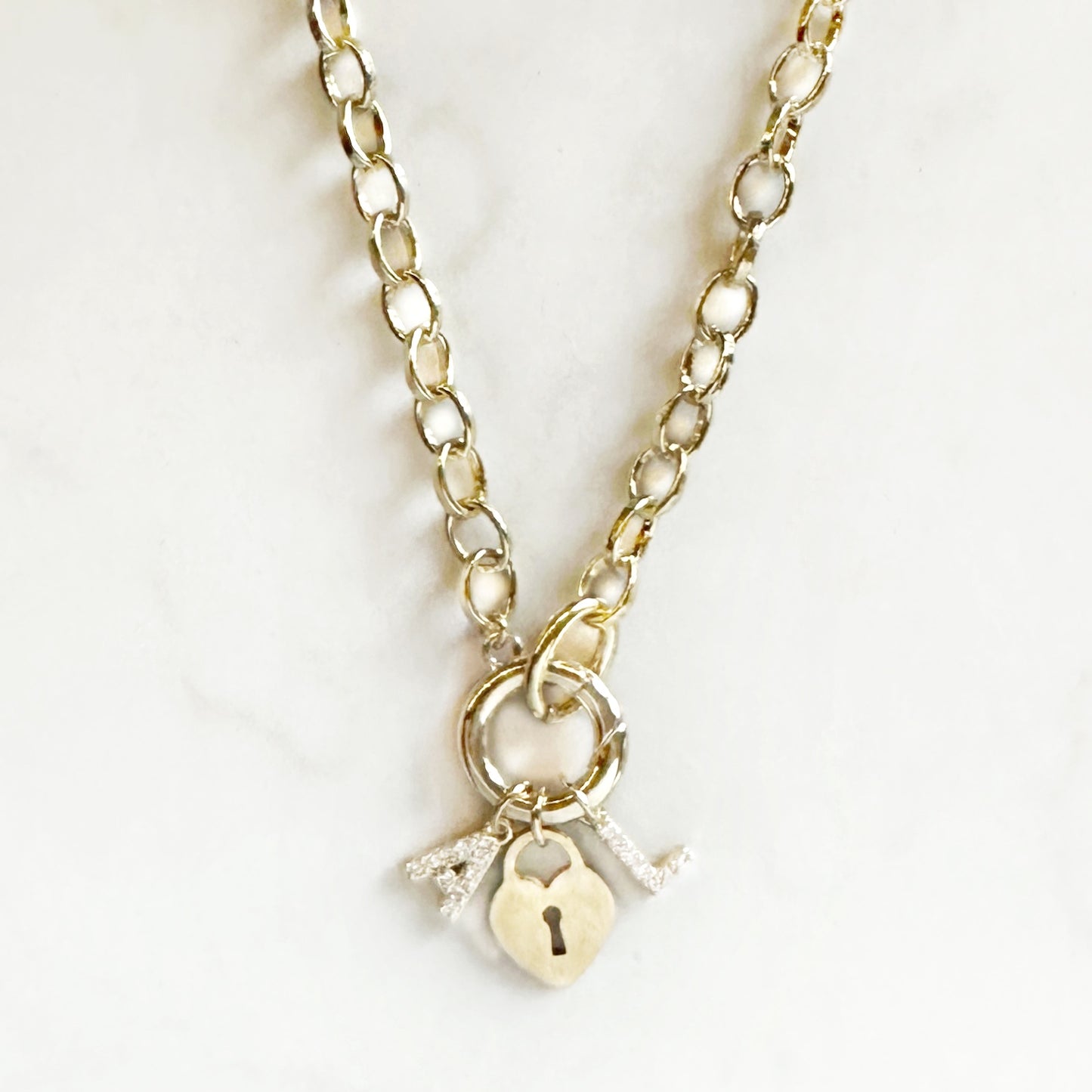 Charm Bar Carabiner Charm Necklace | Custom Choose Your Charms Necklace