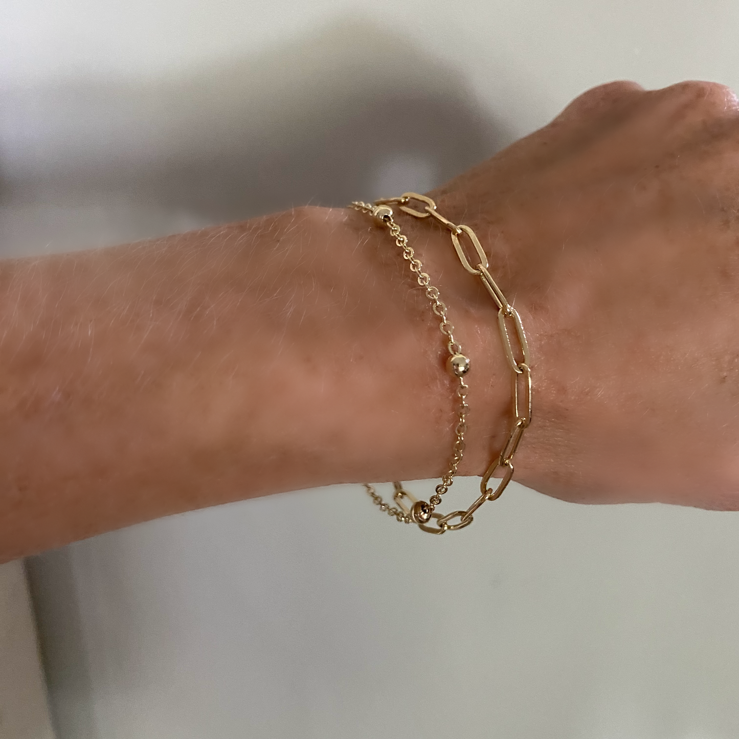 Double Gold Bracelet Set | Stevie & Aria Layered Bracelet Duo