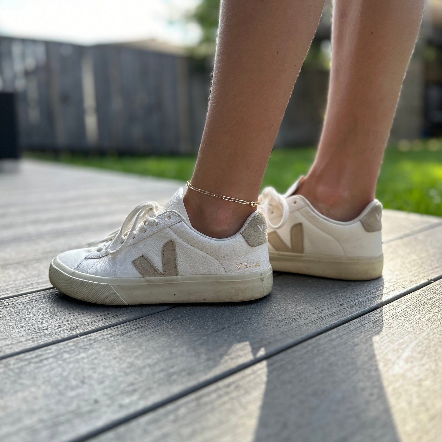 Stevie Anklet | Gold/Silver Paperclip Chain Anklet