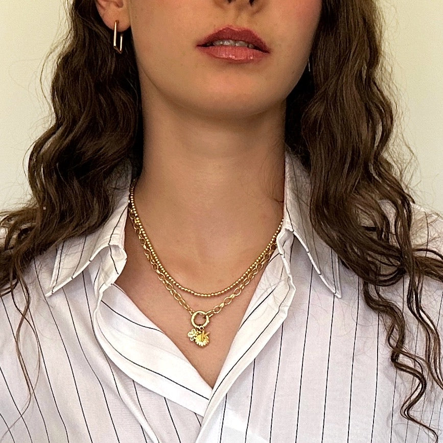 Charm Bar Carabiner Charm Necklace | Custom Choose Your Charms Necklace