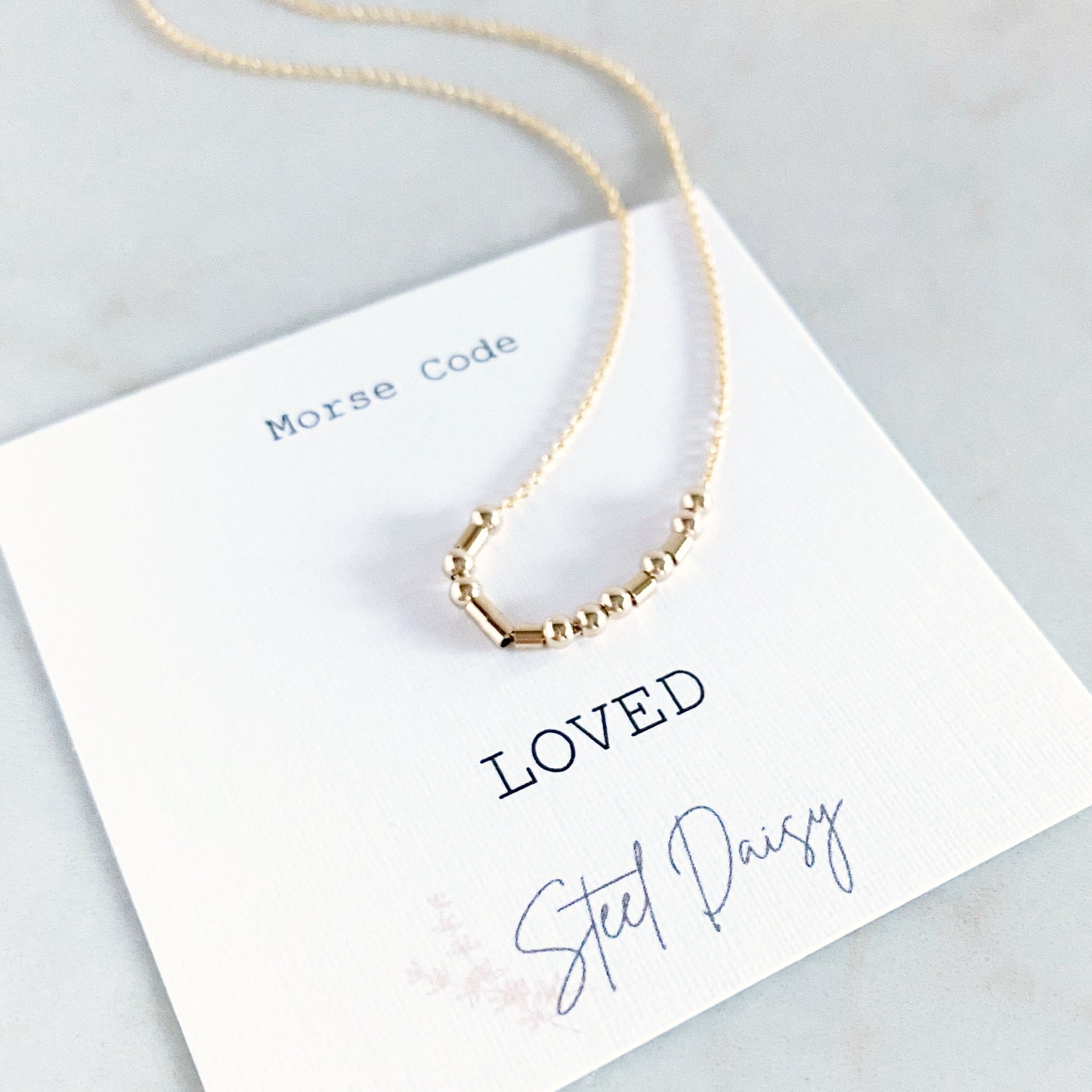 Loved, Morse Code Necklace/Bracelet