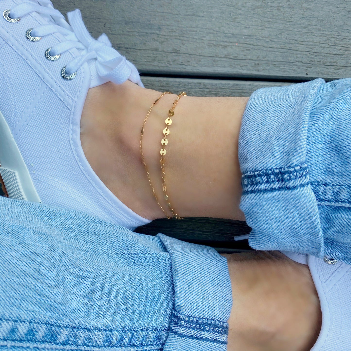 Gold Chain Anklets