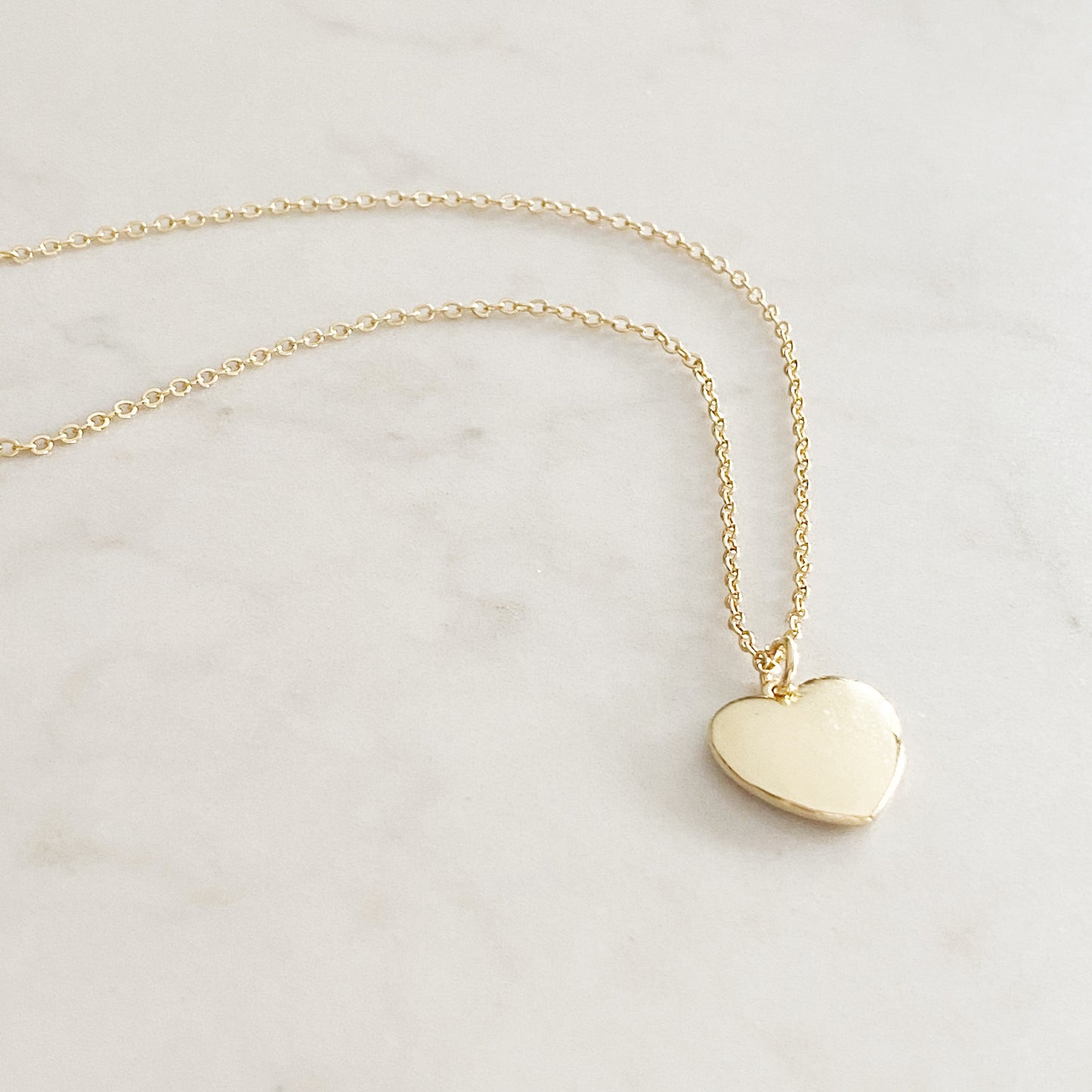 Lily Necklace | 24K Gold-Filled Puffy Heart Pendant