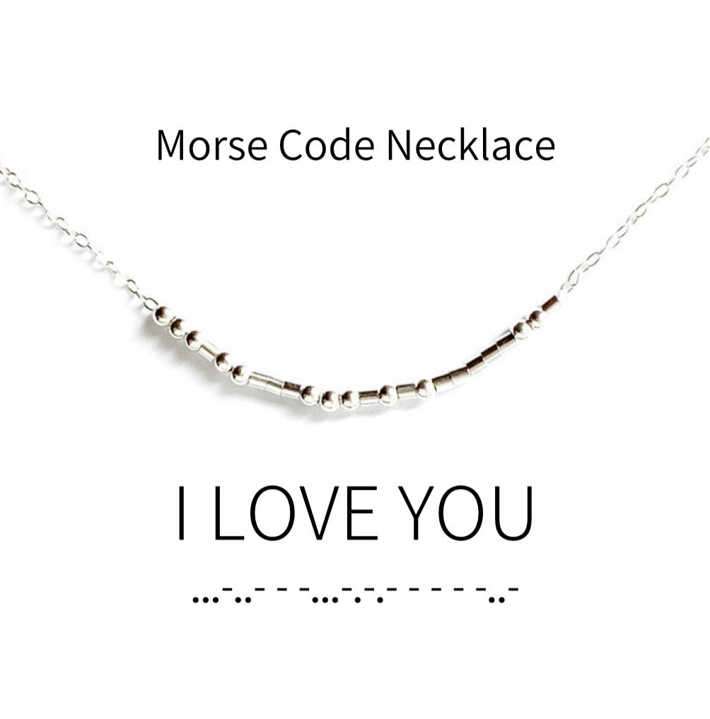 I Love You, Morse Code Necklace/Bracelet