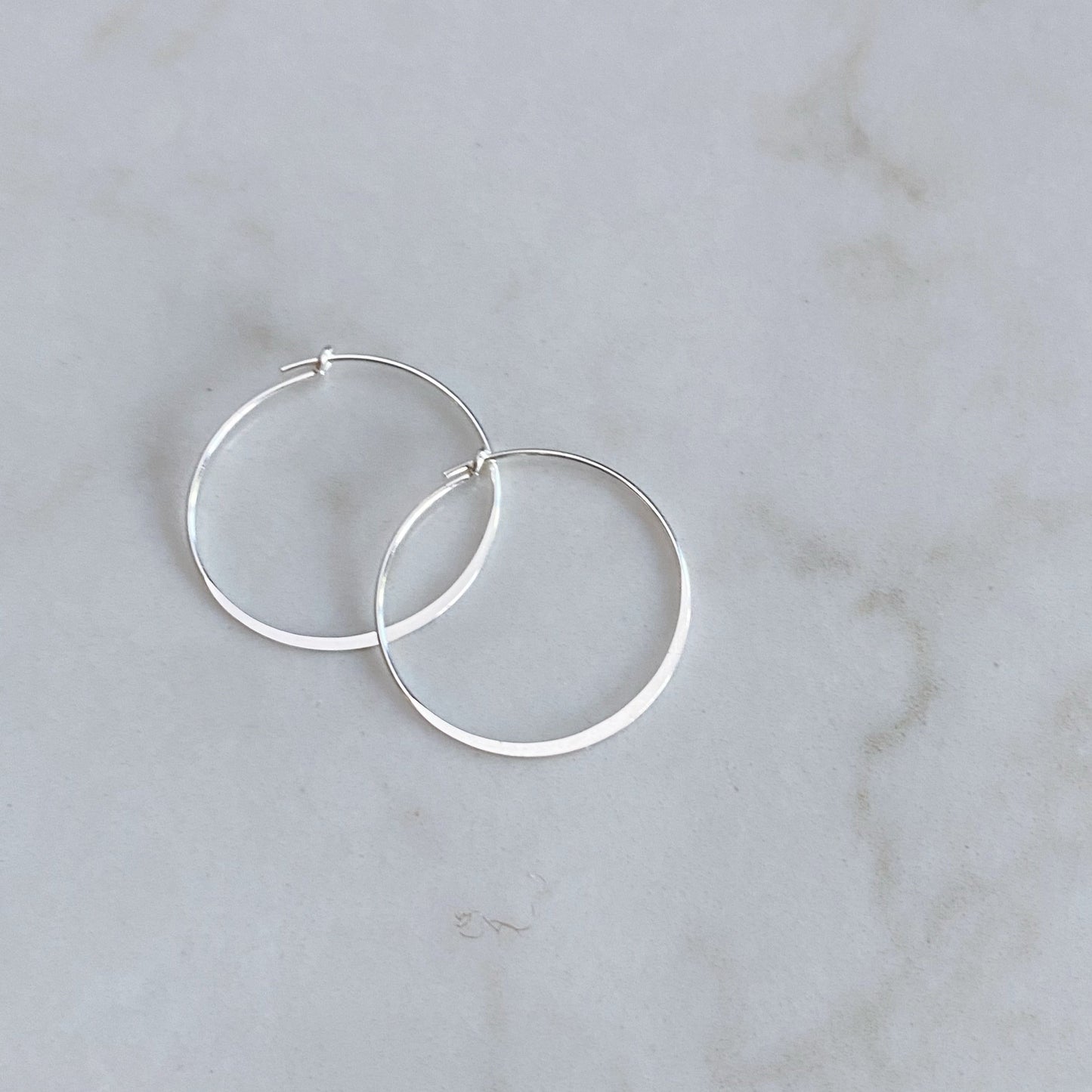 Sparkle Hoops | Hand-Hammered Hoop Earrings