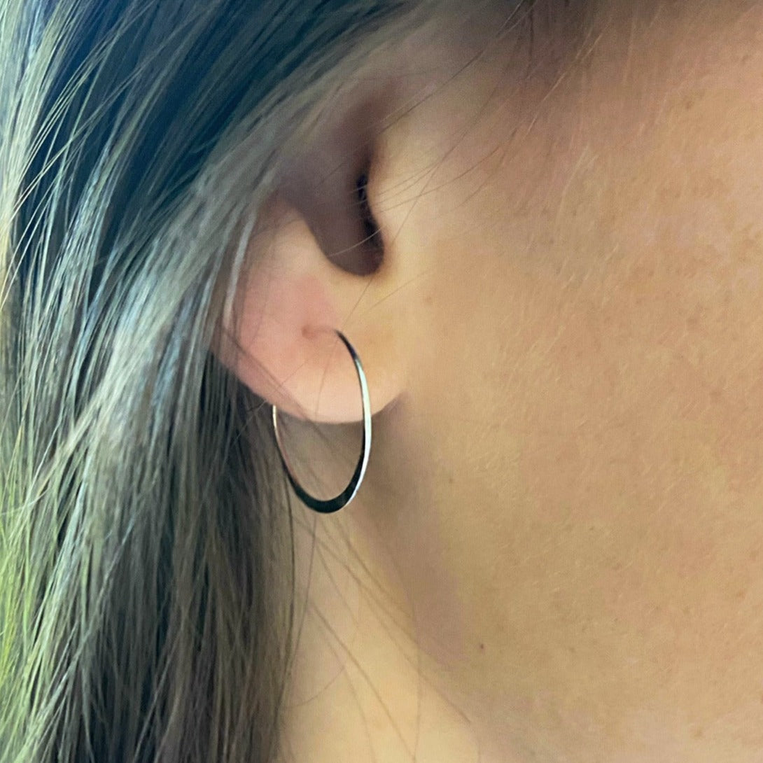 Sparkle Hoops | Hand-Hammered Hoop Earrings
