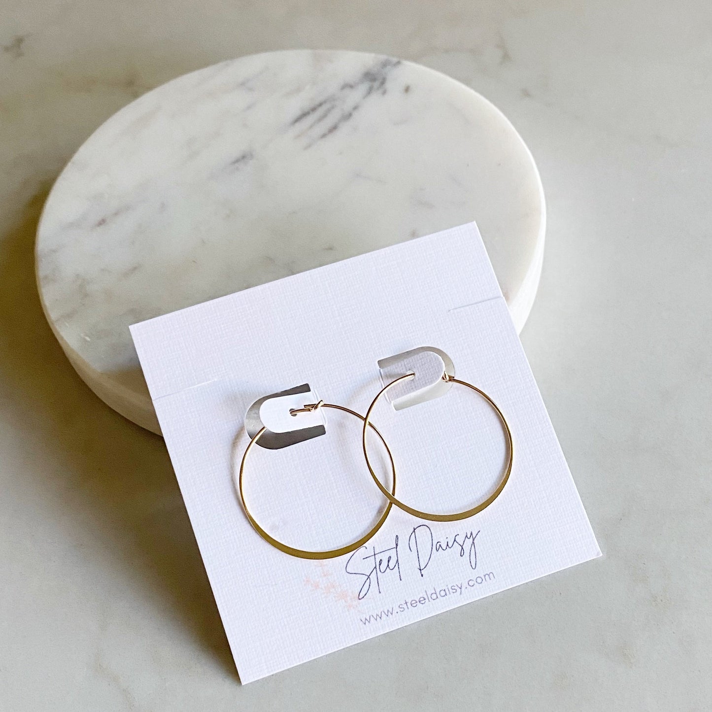 Sparkle Hoops | Hand-Hammered Hoop Earrings