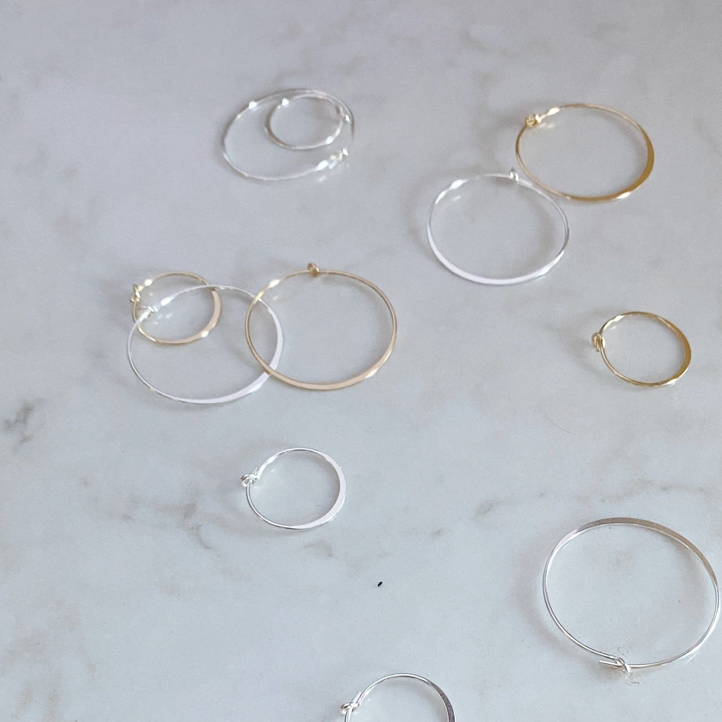 Sparkle Hoops | Hand-Hammered Hoop Earrings