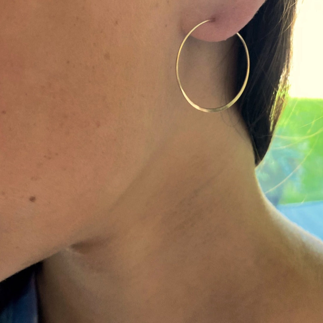 Sparkle Hoops | Hand-Hammered Hoop Earrings