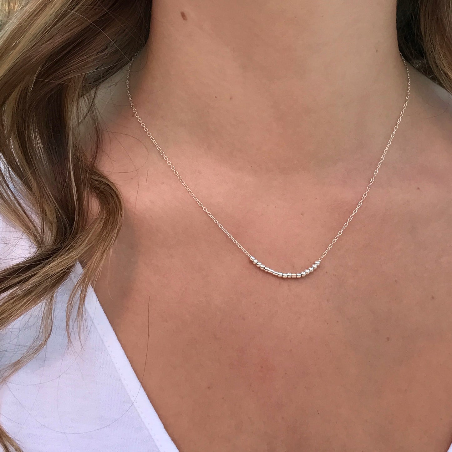 Loved, Morse Code Necklace/Bracelet