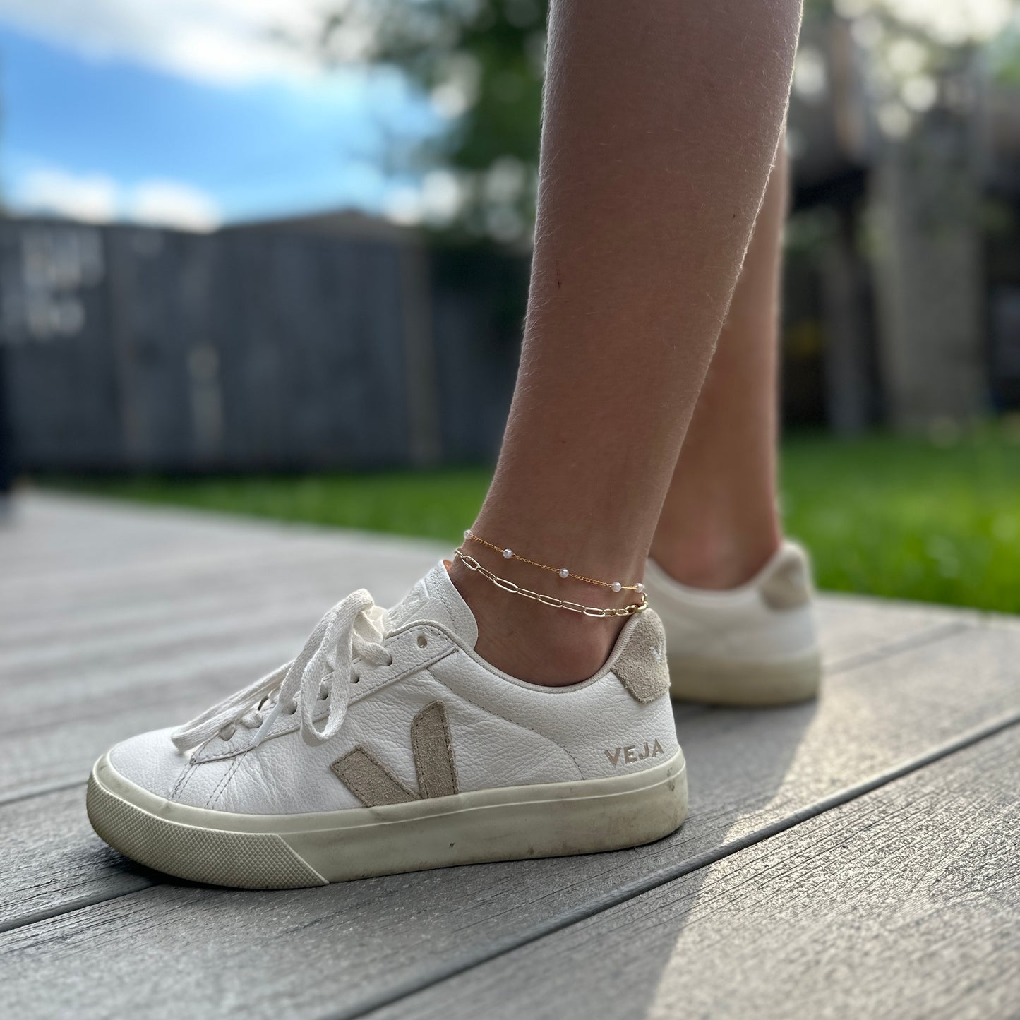 Phoebe Pearl Anklet | Dainty Beaded Anklet