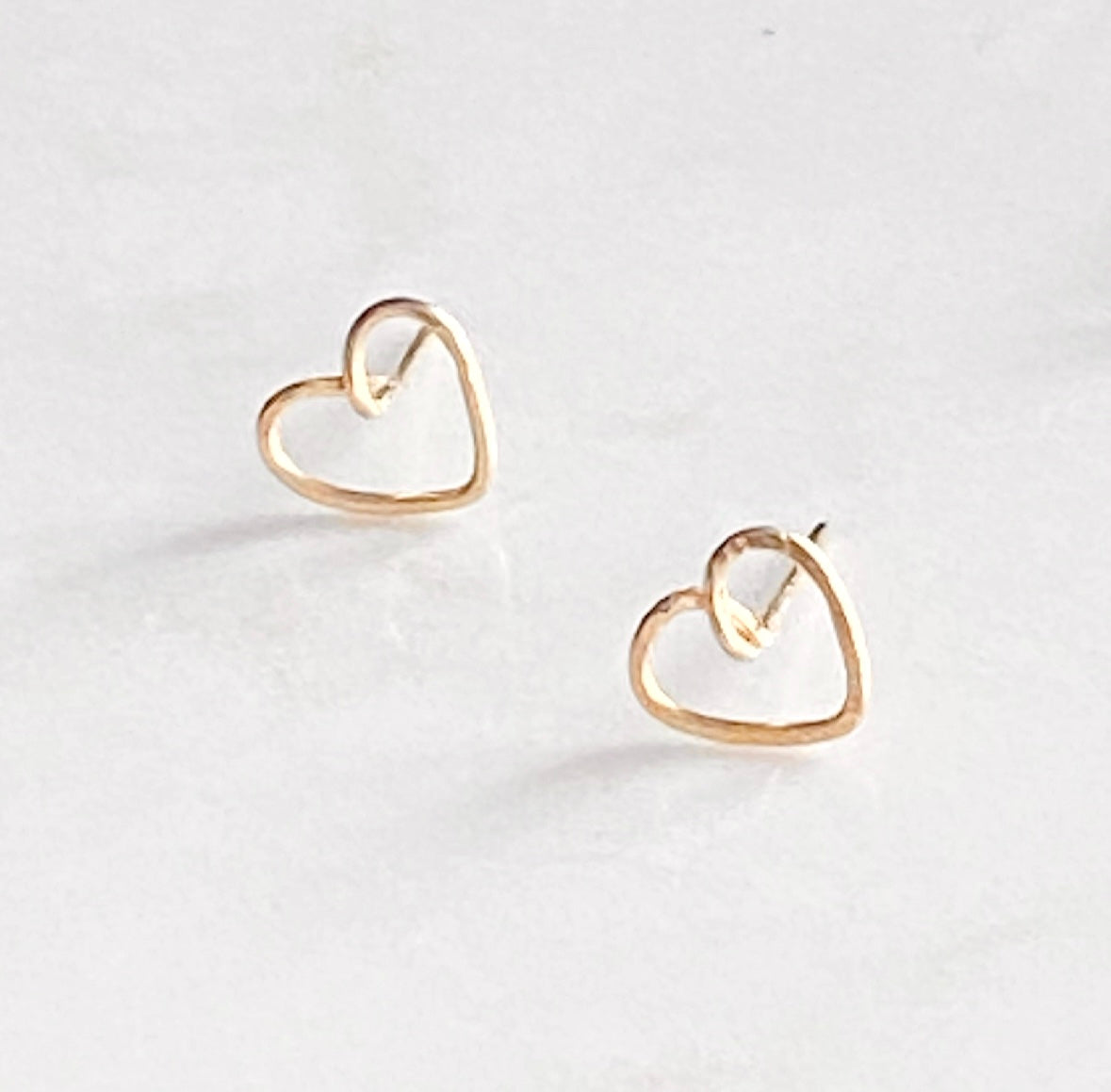 Heart Post Earrings | Hand-Formed Heart Earrings