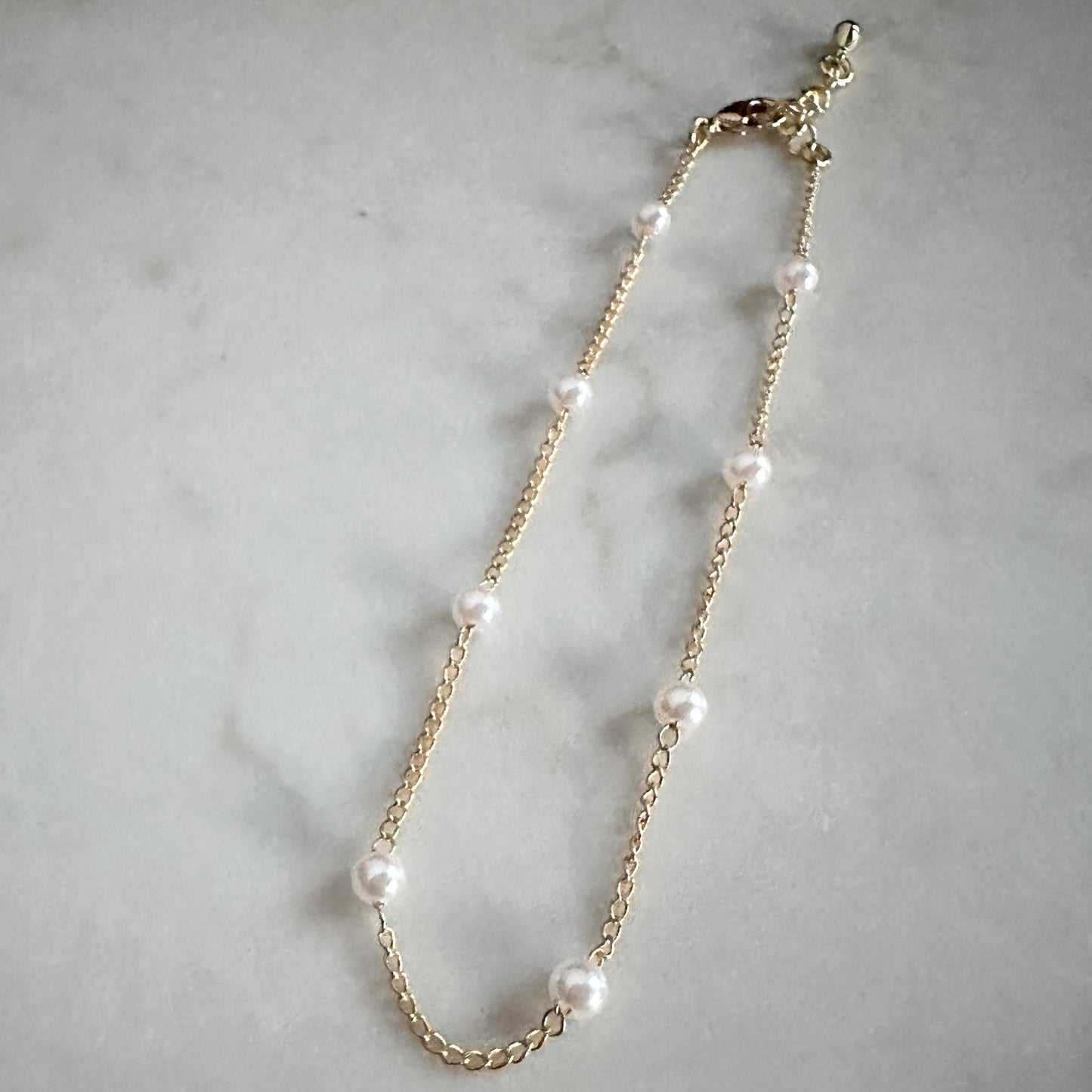 Phoebe Pearl Anklet | Dainty Beaded Anklet