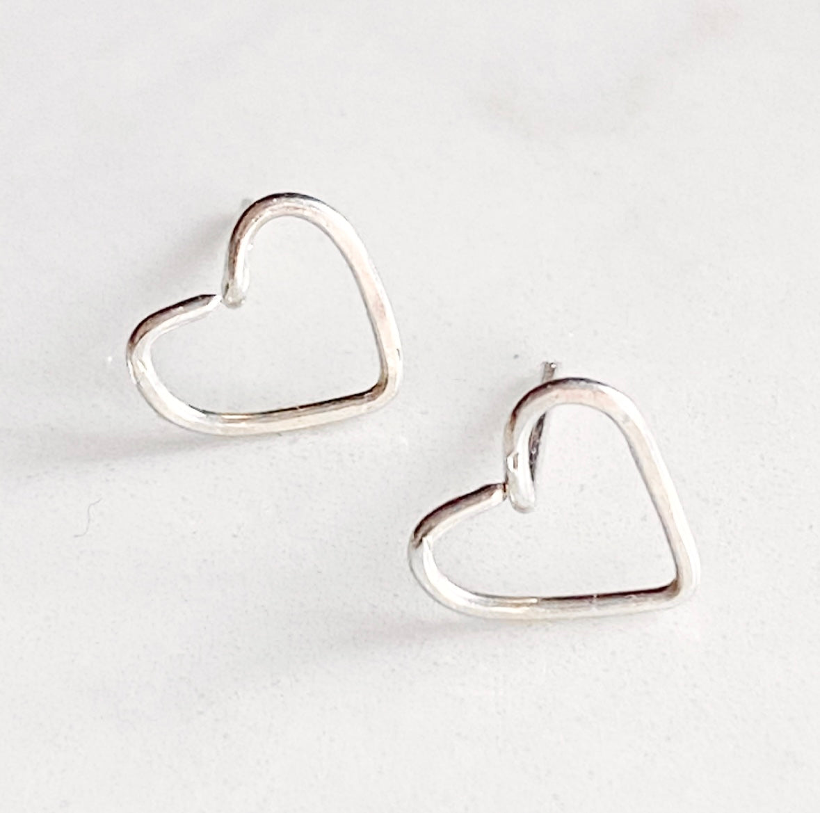 Heart Post Earrings | Hand-Formed Heart Earrings