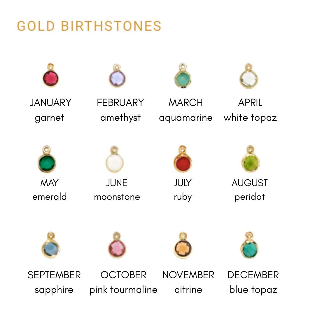Initial & Birthstone Necklace