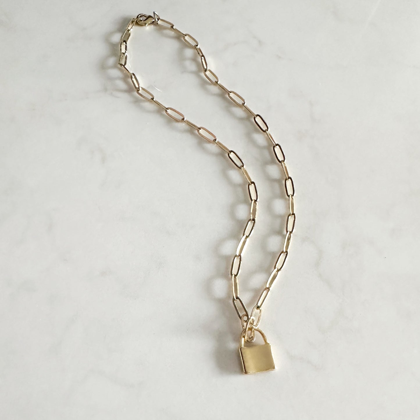 Locked Necklace | Gold Lock Necklace
