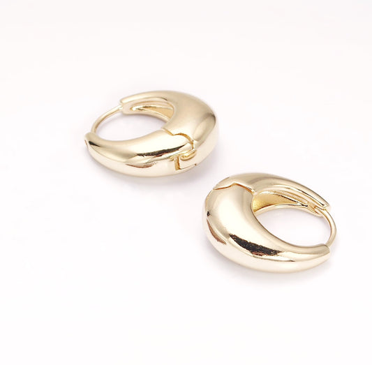 Luna Hoops | Bold Dome-Shaped Gold Hoops
