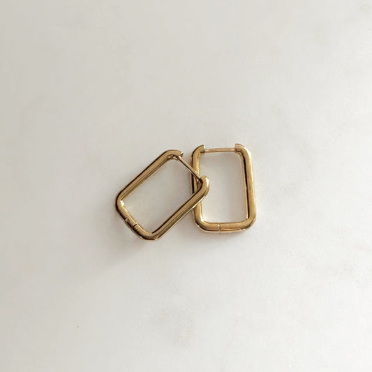 Cadence Hoops – Modern U-Shaped Gold Earrings