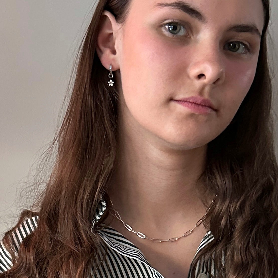 Daisy Hoop Earrings