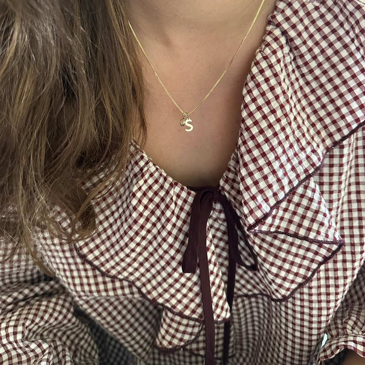 Initial & Birthstone Necklace