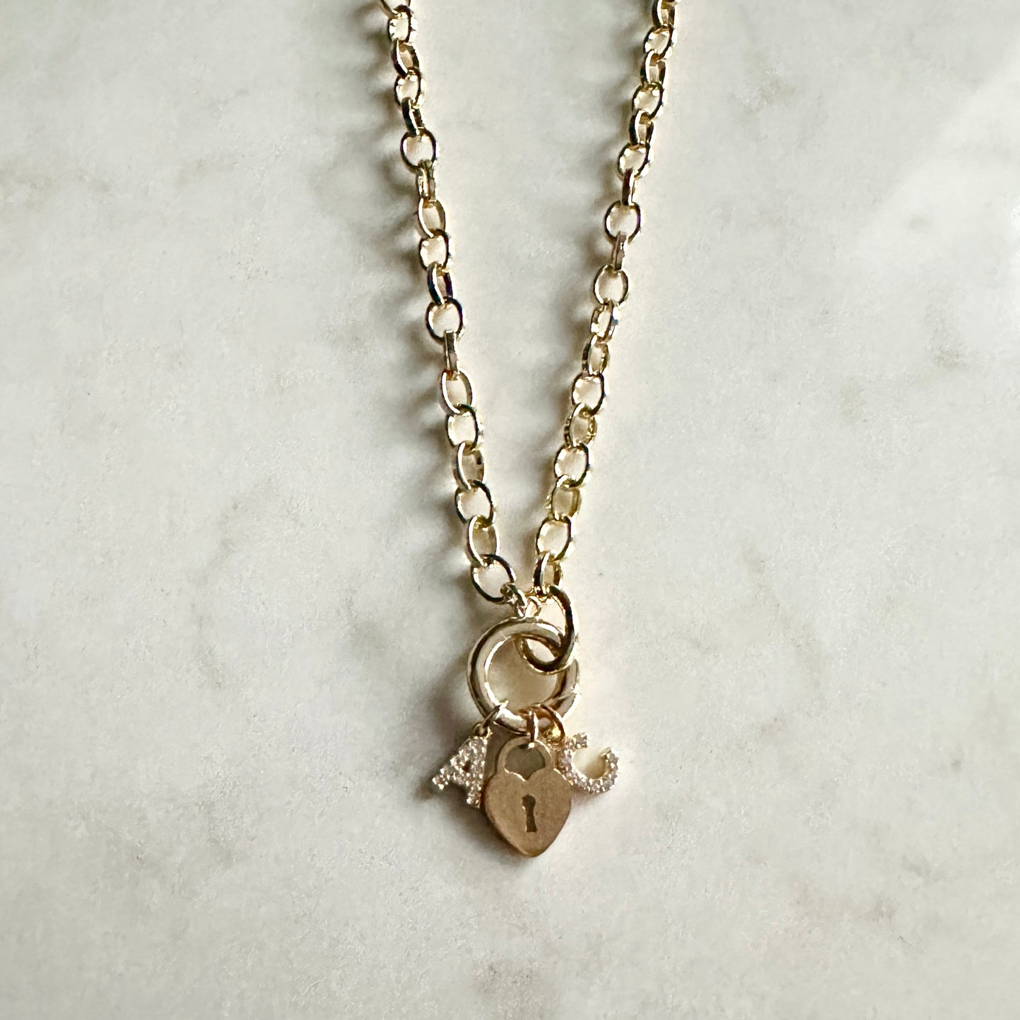 Charm Bar Carabiner Charm Necklace | Custom Choose Your Charms Necklace