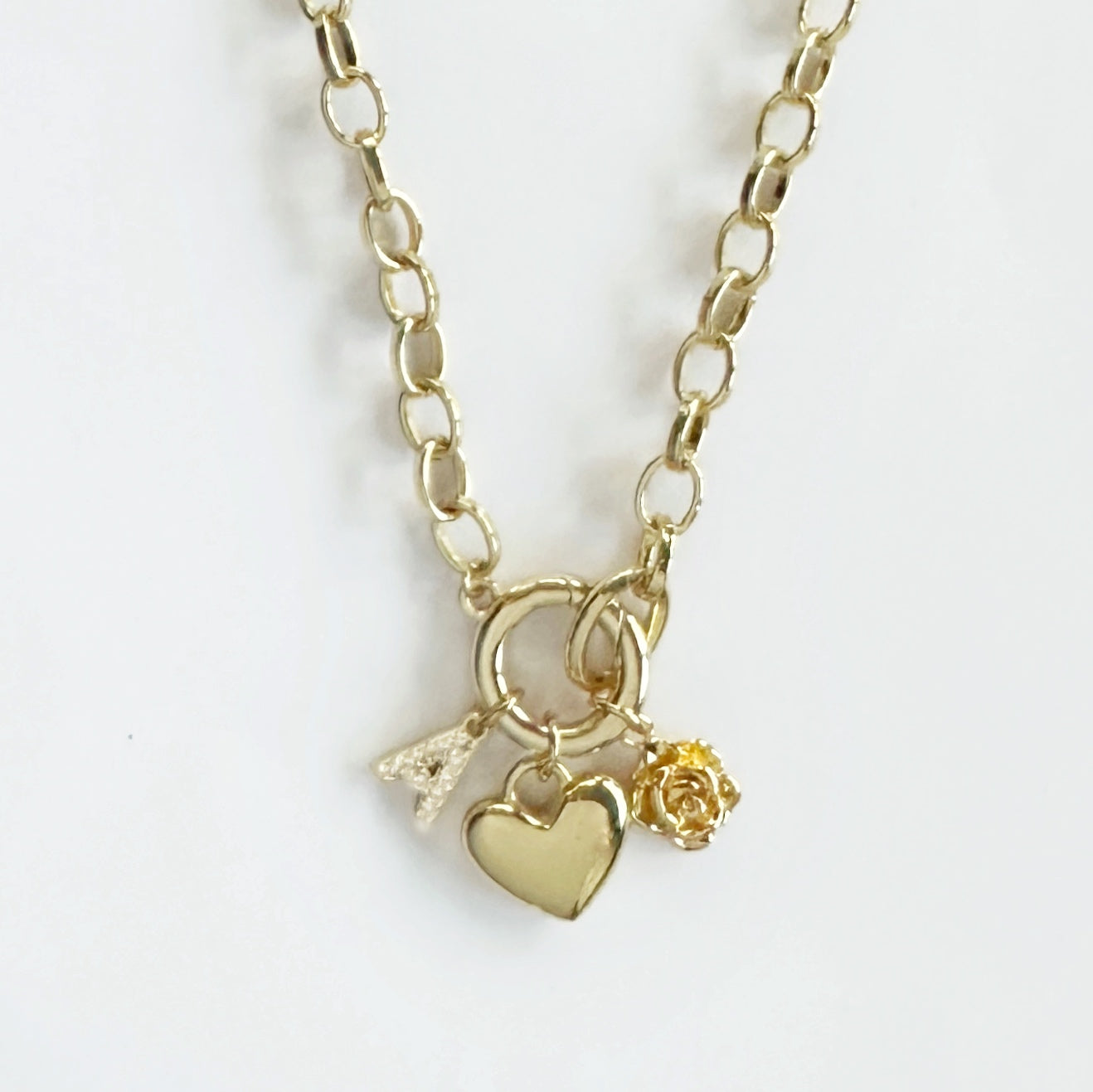 Charm Bar Carabiner Charm Necklace | Custom Choose Your Charms Necklace