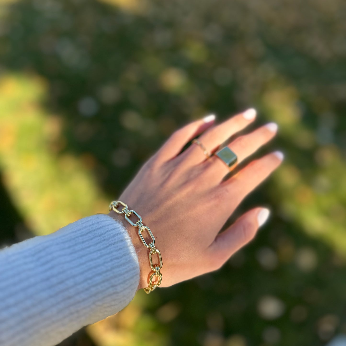 Colette Bracelet | Bold Gold Link Bracelet