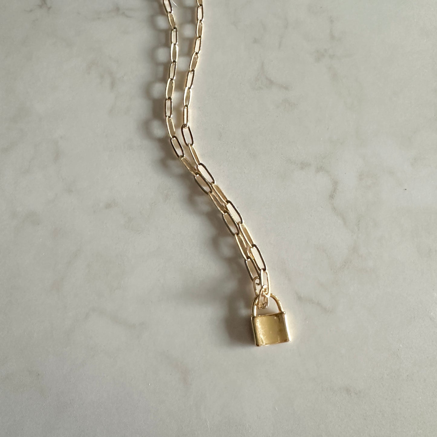 Locked Necklace | Gold Lock Necklace
