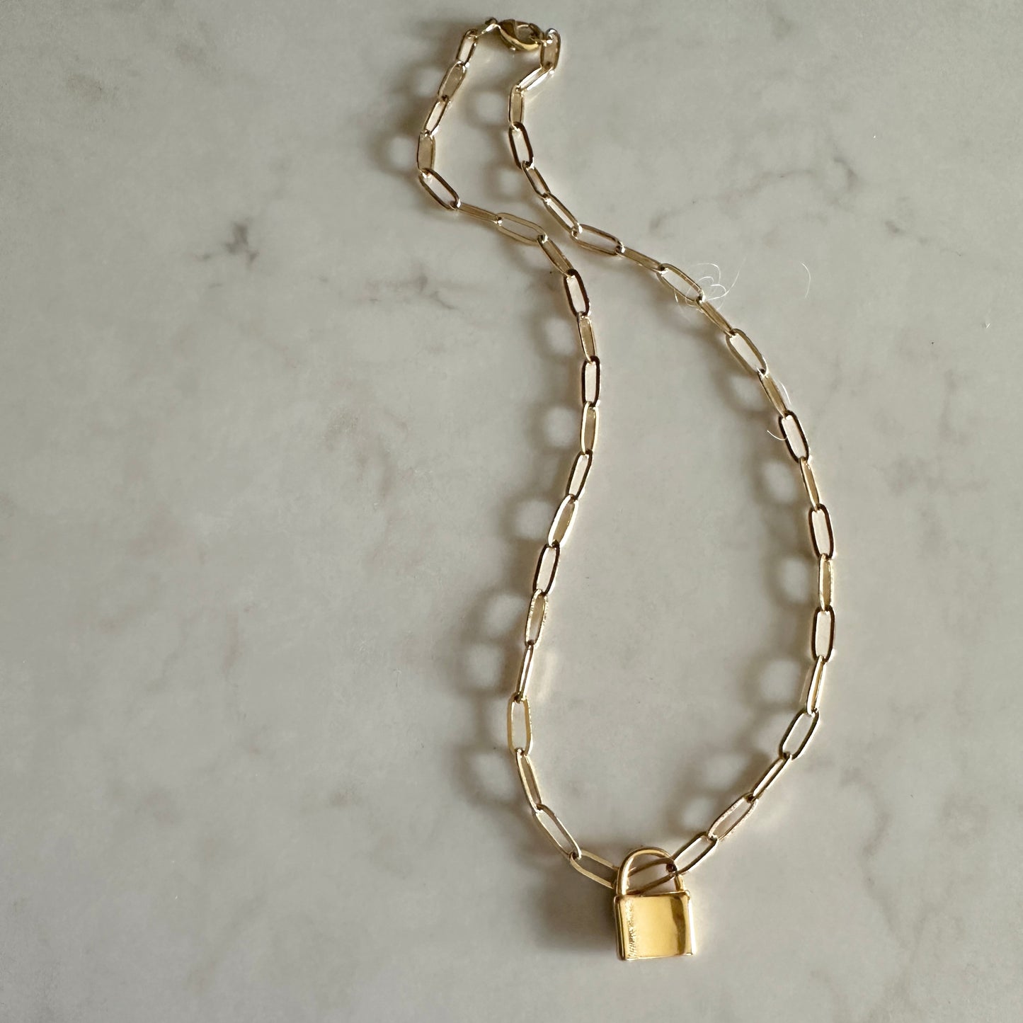 Locked Necklace | Gold Lock Necklace