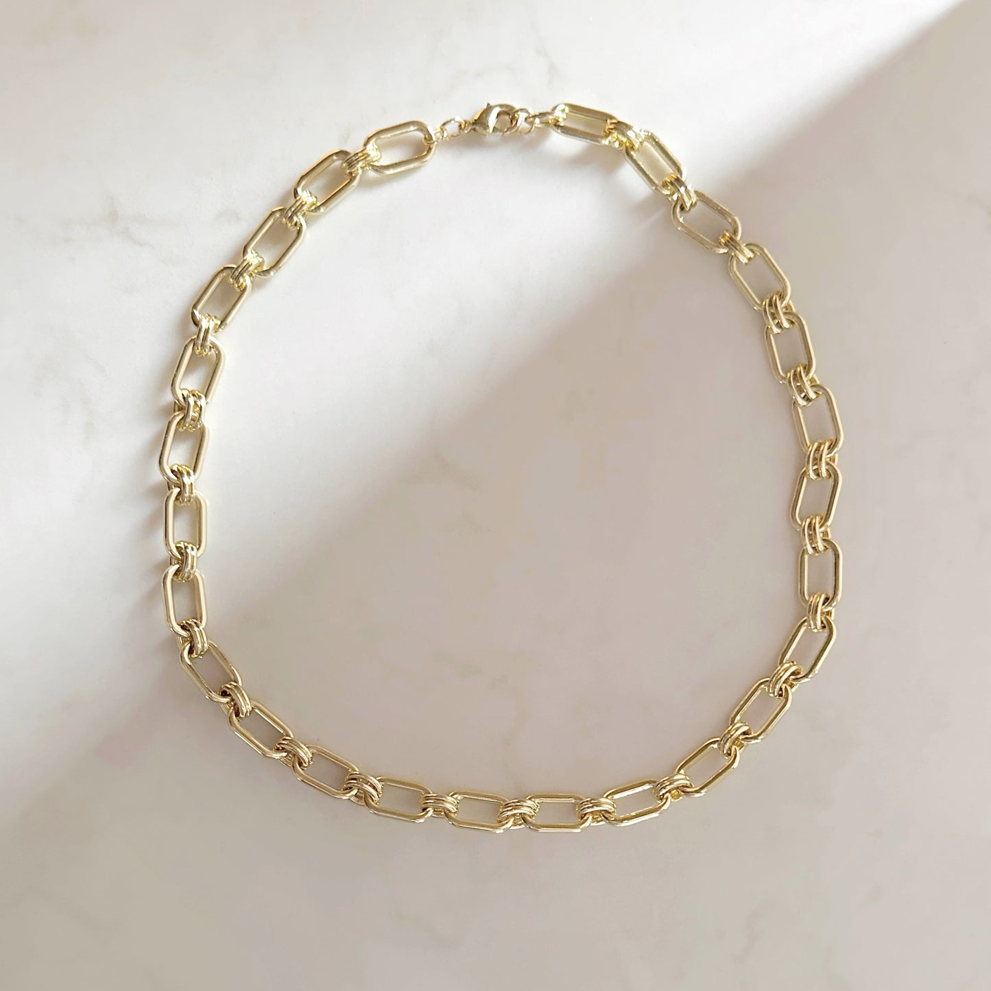 Colette Necklace | Bold Gold Link Necklace