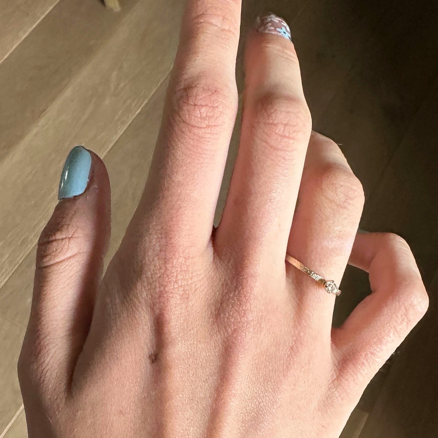 Crystal Stacker Ring | Delicate Gold Ring