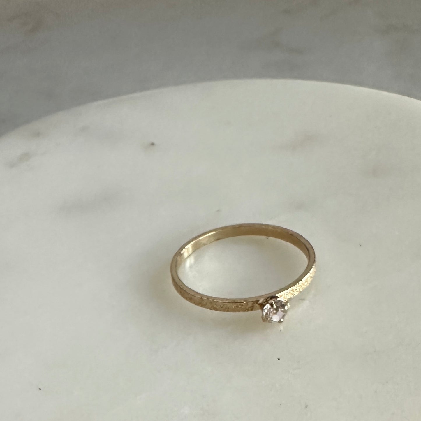 Crystal Stacker Ring | Delicate Gold Ring