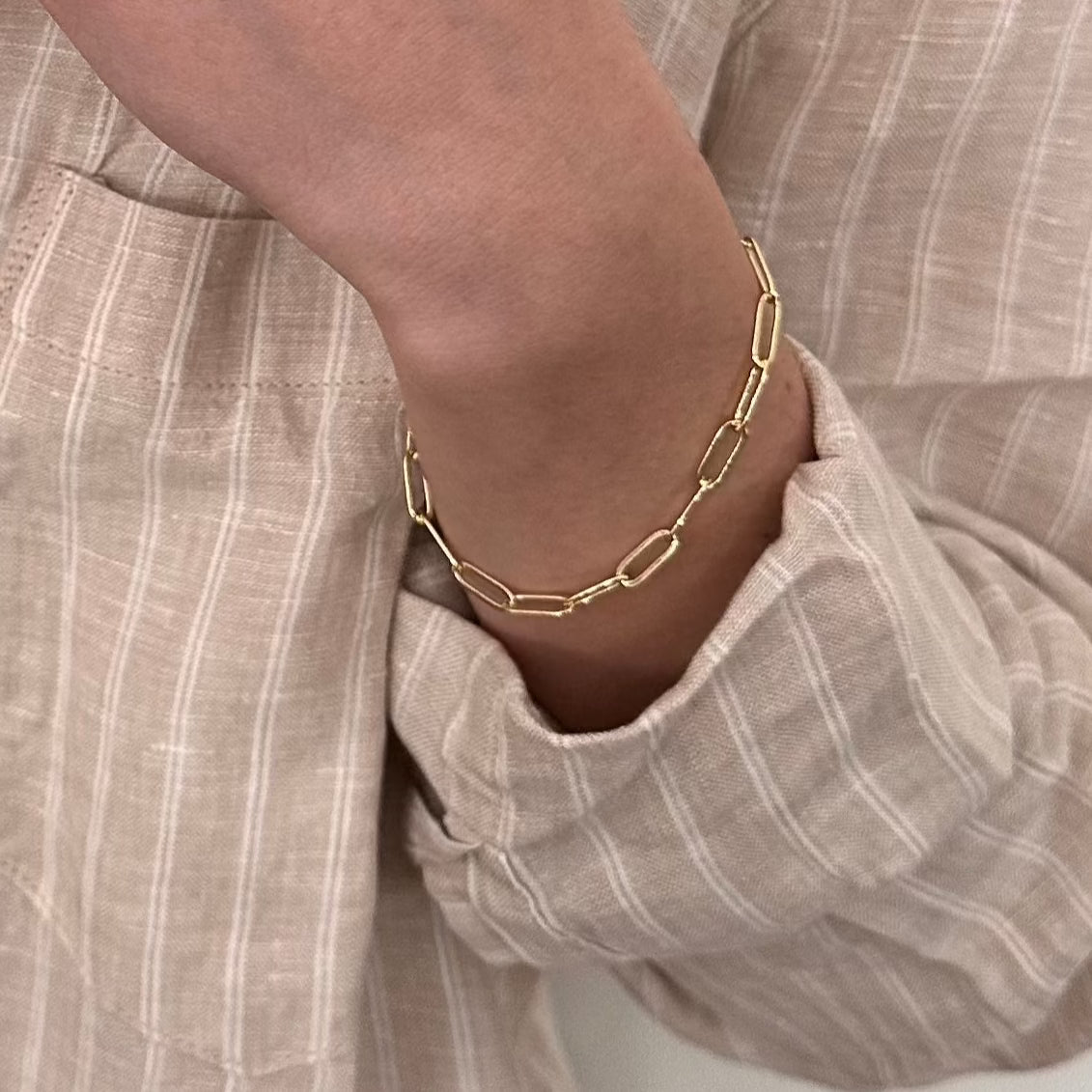 Stevie Bracelet | Paperclip Chain
