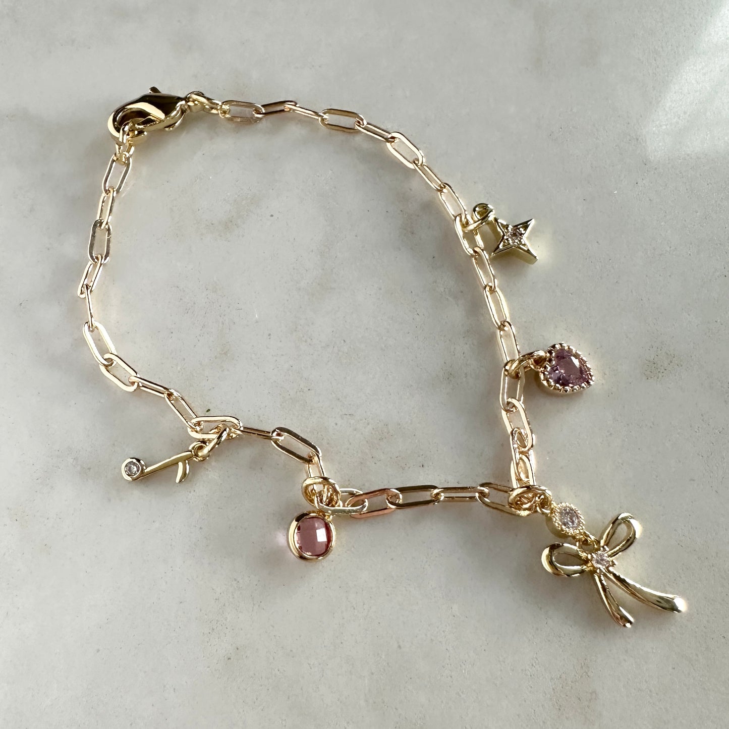 Delicate Love Story Charm Bracelet