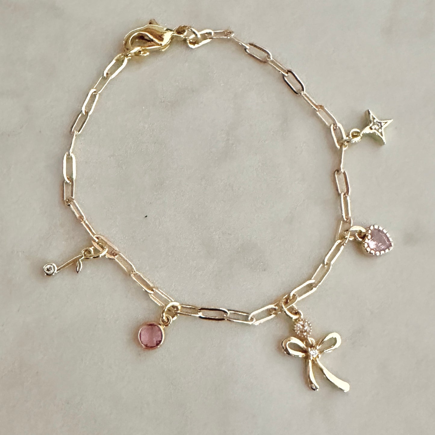 Delicate Love Story Charm Bracelet