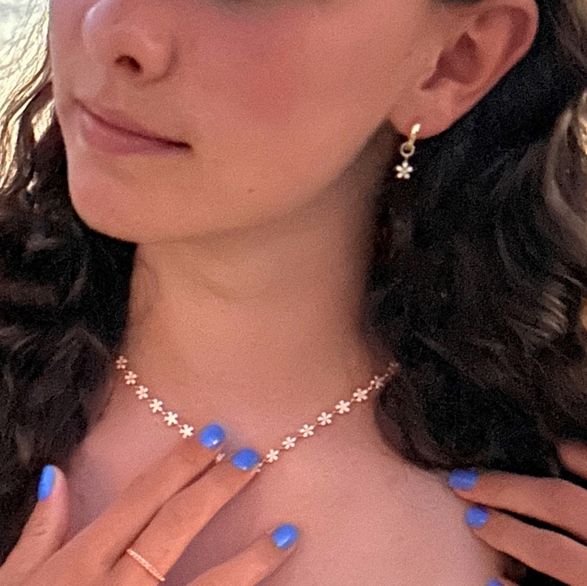 Daisy Hoop Earrings
