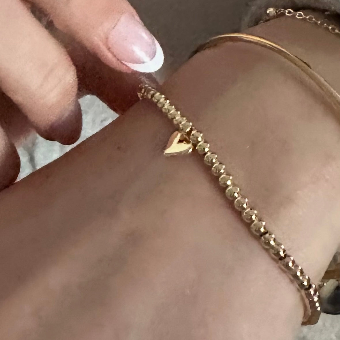 Mabel bracelet, Gold Filled Heart Bracelet
