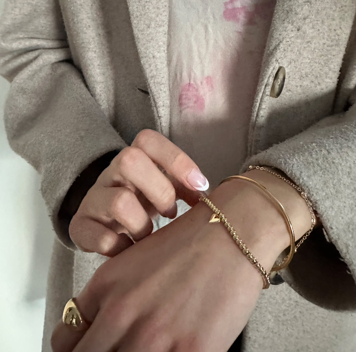 Mabel bracelet, Gold Filled Heart Bracelet