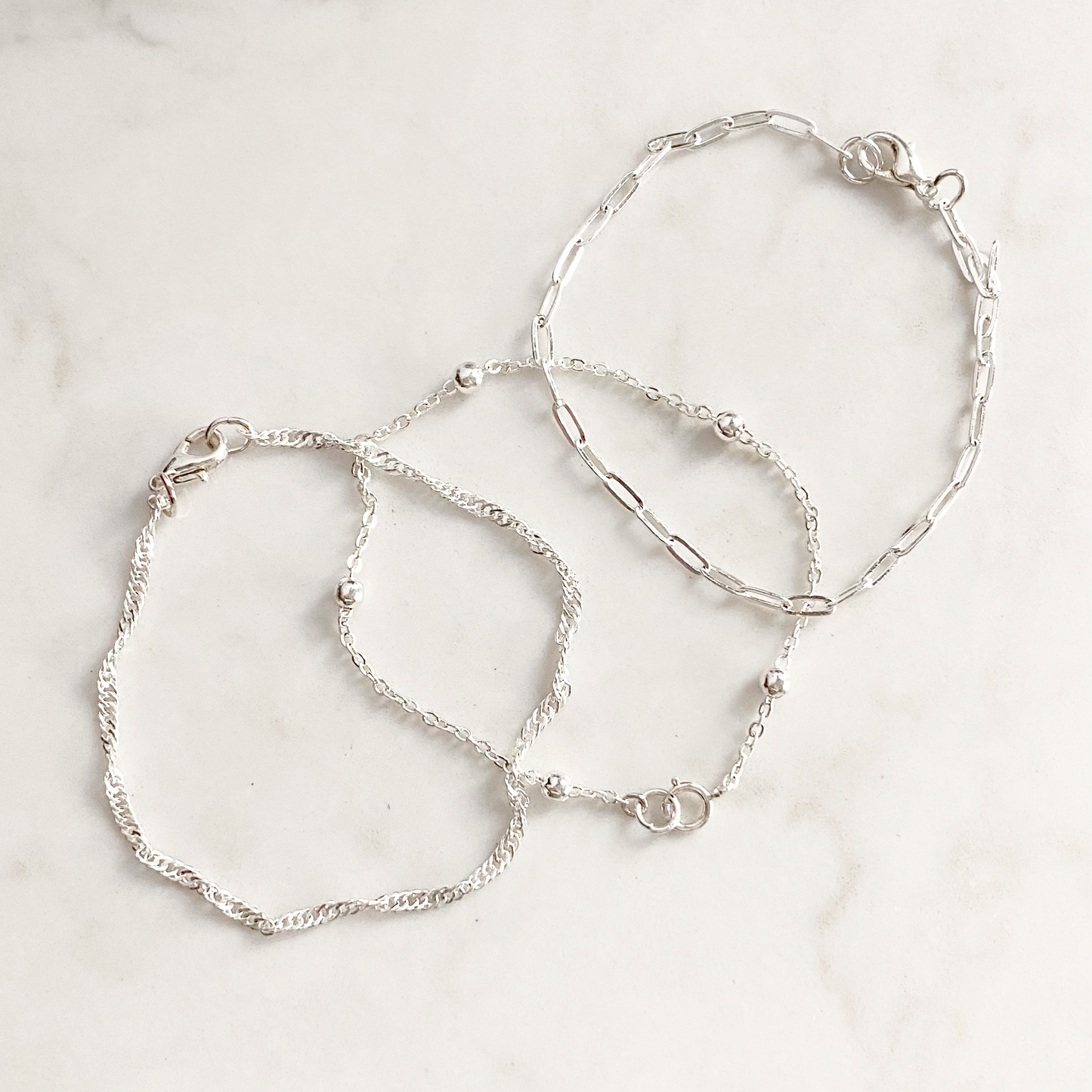 ✨Delicate Silver Bracelet Set | Dainty Stackable Bracelets