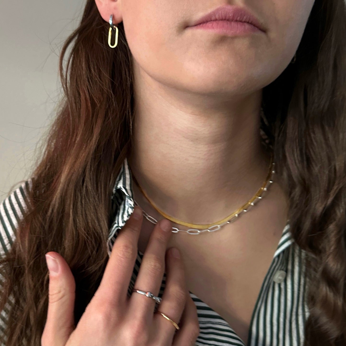 Lila Stacking Hoops | Convertible Paperclip Link Earrings