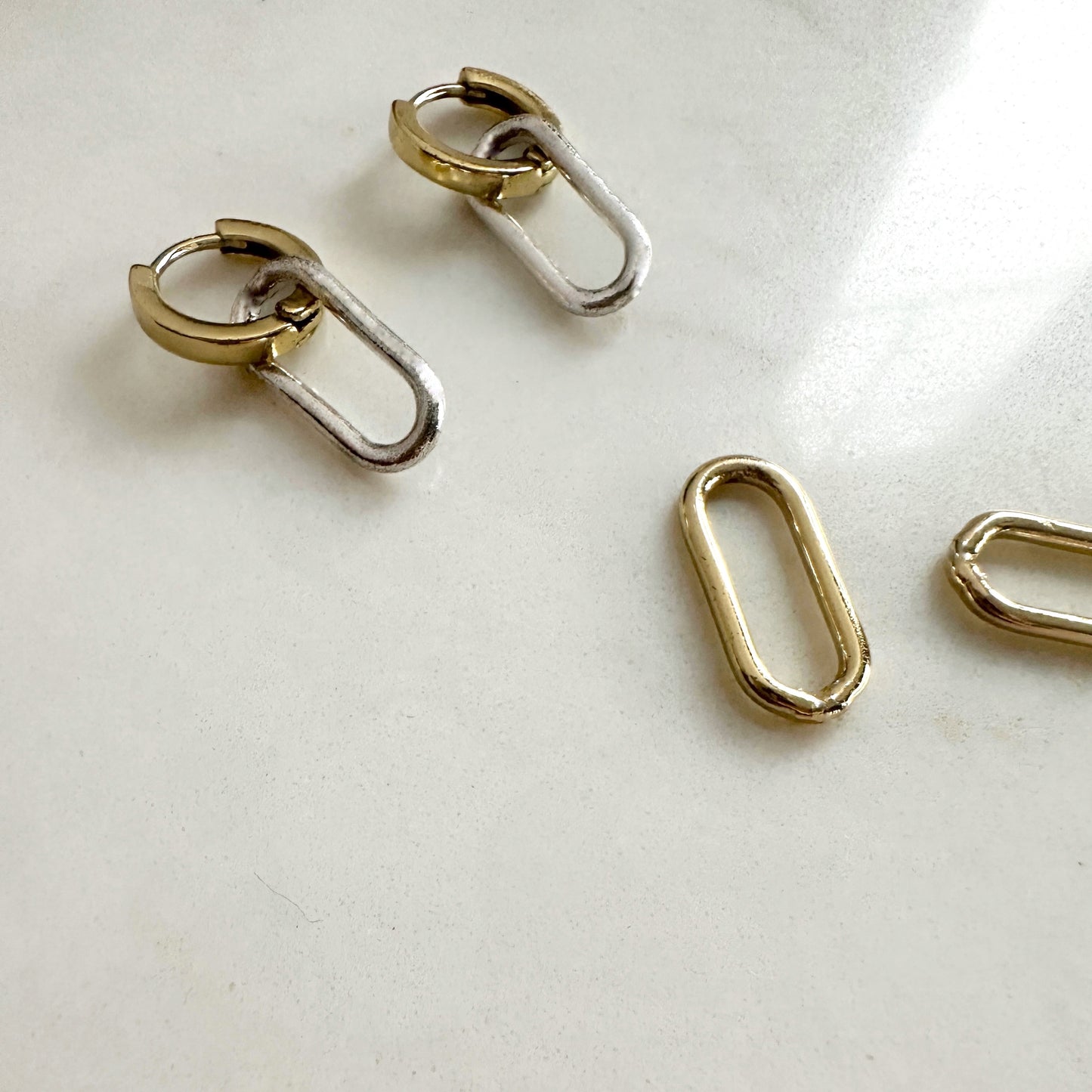 Lila Stacking Hoops | Convertible Paperclip Link Earrings