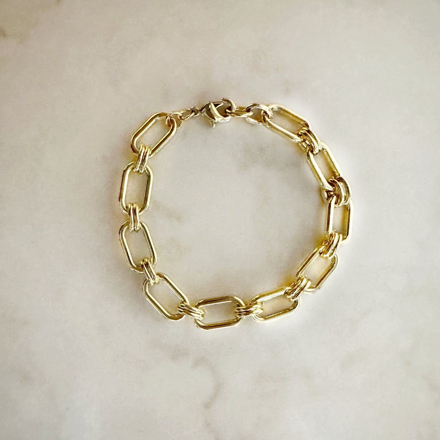 Colette Bracelet | Bold Gold Link Bracelet
