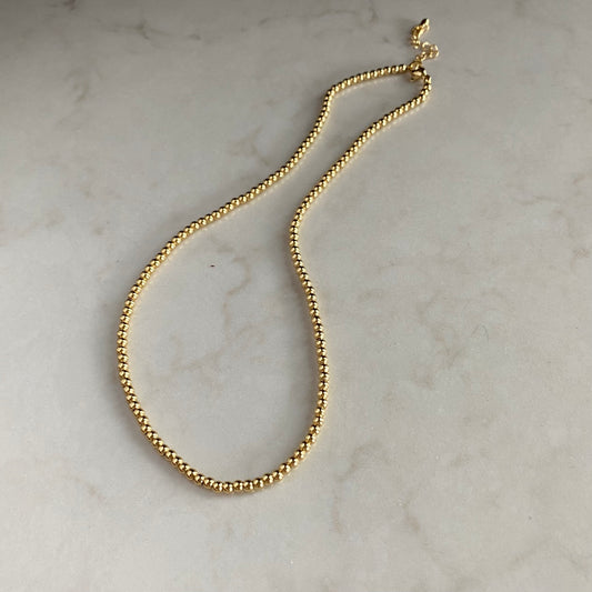 Goldie Choker Necklace | Gold Beaded Layering Necklace