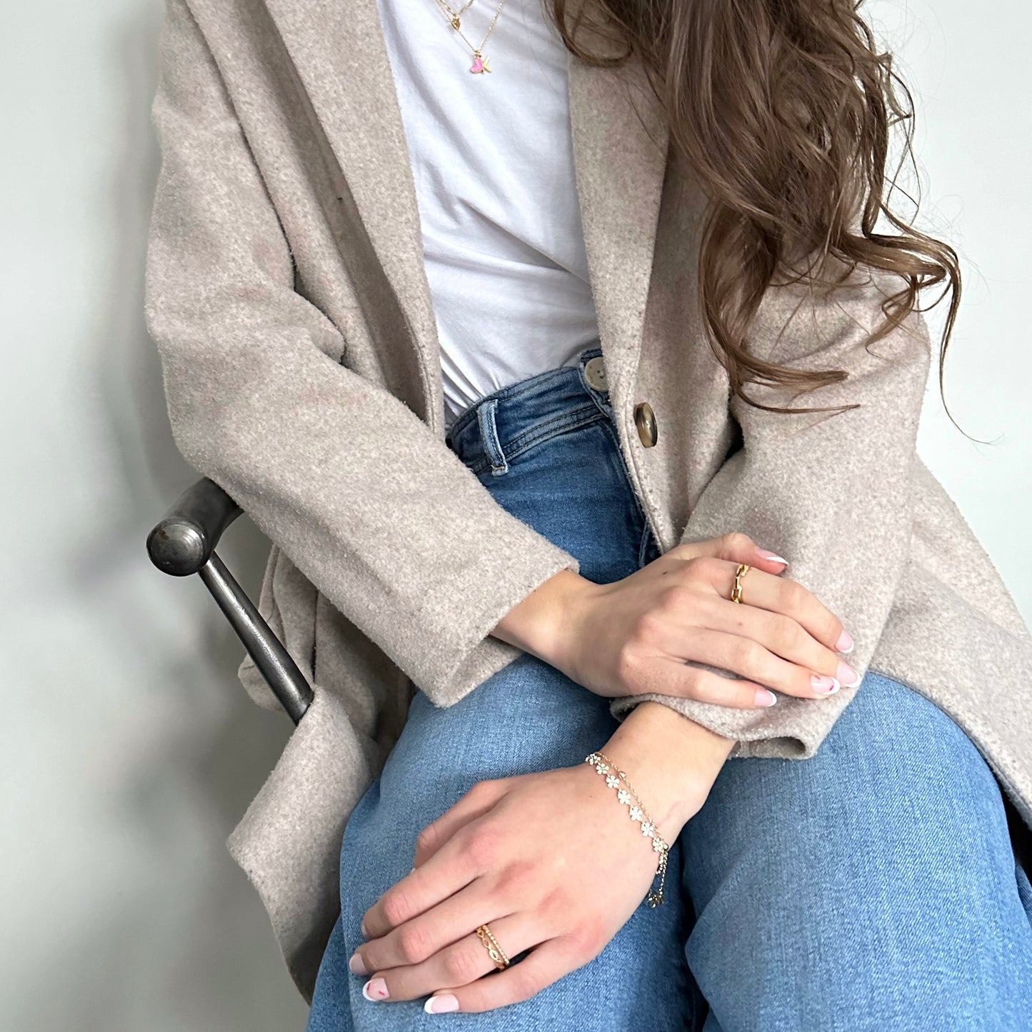 Daisy Bracelet | White Enamel Daisy Chain