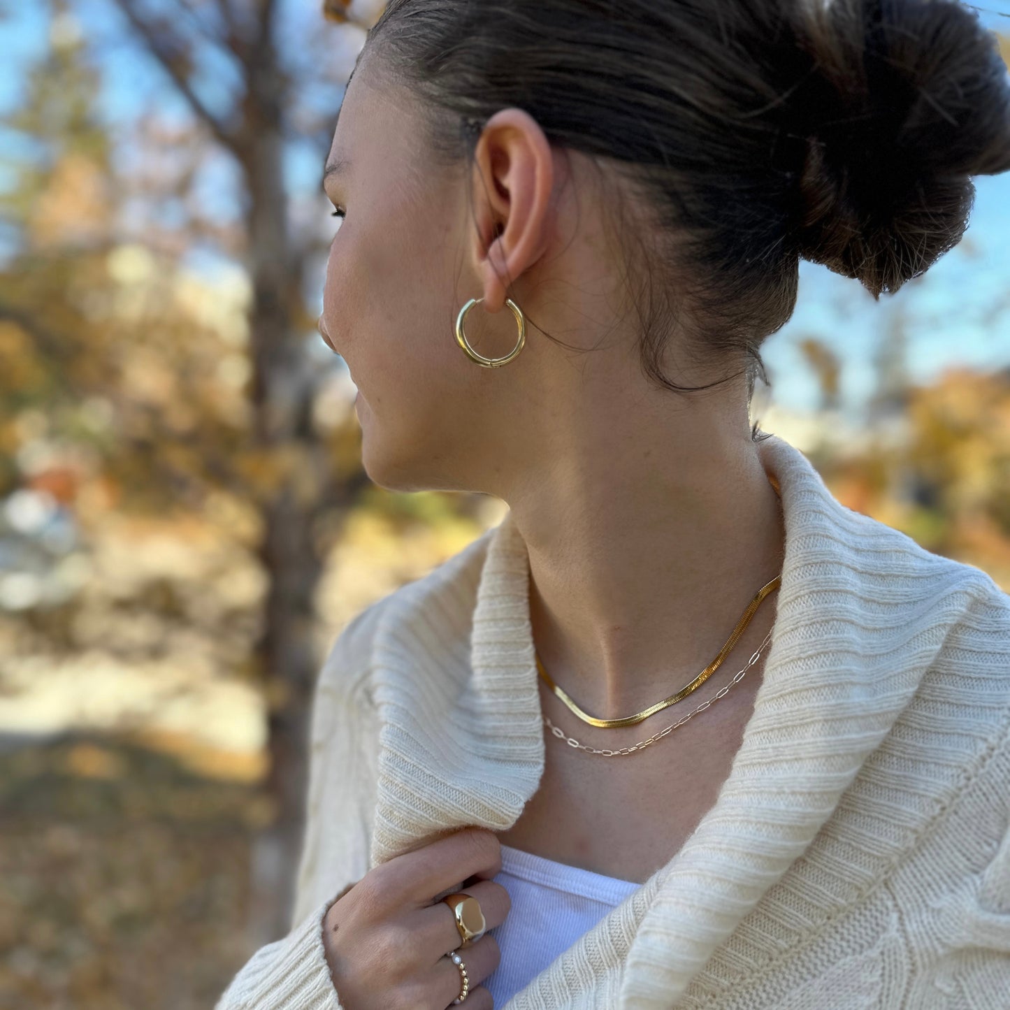 Layla Hoops – Bold Gold Hoop Earrings
